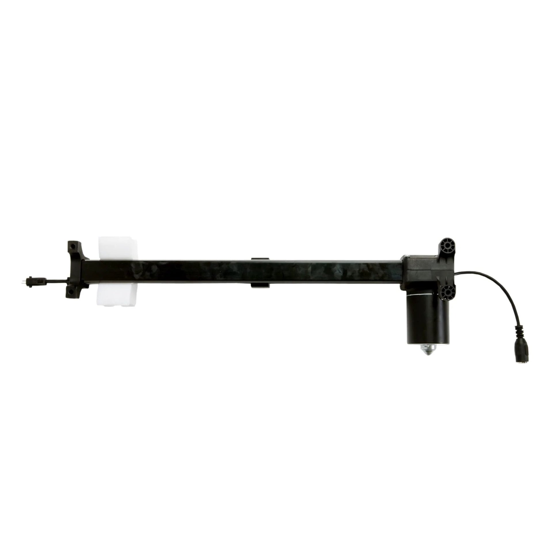 Power Recliner Linear Actuator KDPT007-10 Direct Fit Replacement For KDPT005-2 Replaces Kaidi Motor, black, side view.