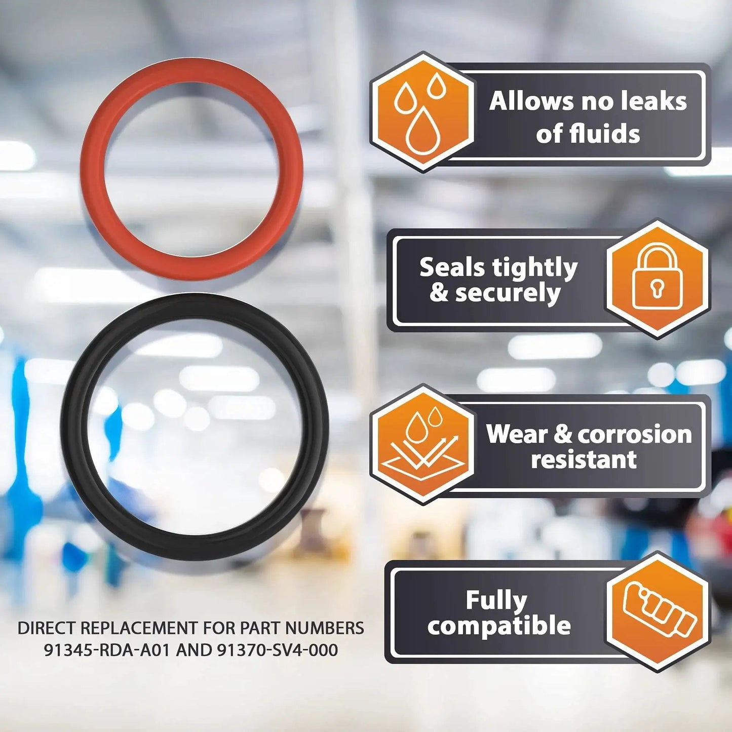 Two Piece Power Steering Pump Rubber Inlet And Outlet O Ring Seals Kit with durability and corrosion resistance features.
