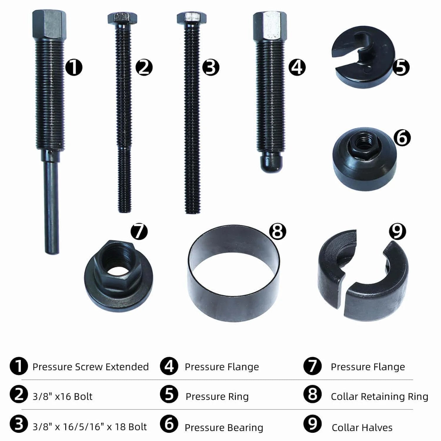 Power Steering Pump Pulley Puller Remove Install Tool Compatible with Ford GM Volkswagen Chrysler Vehicles components