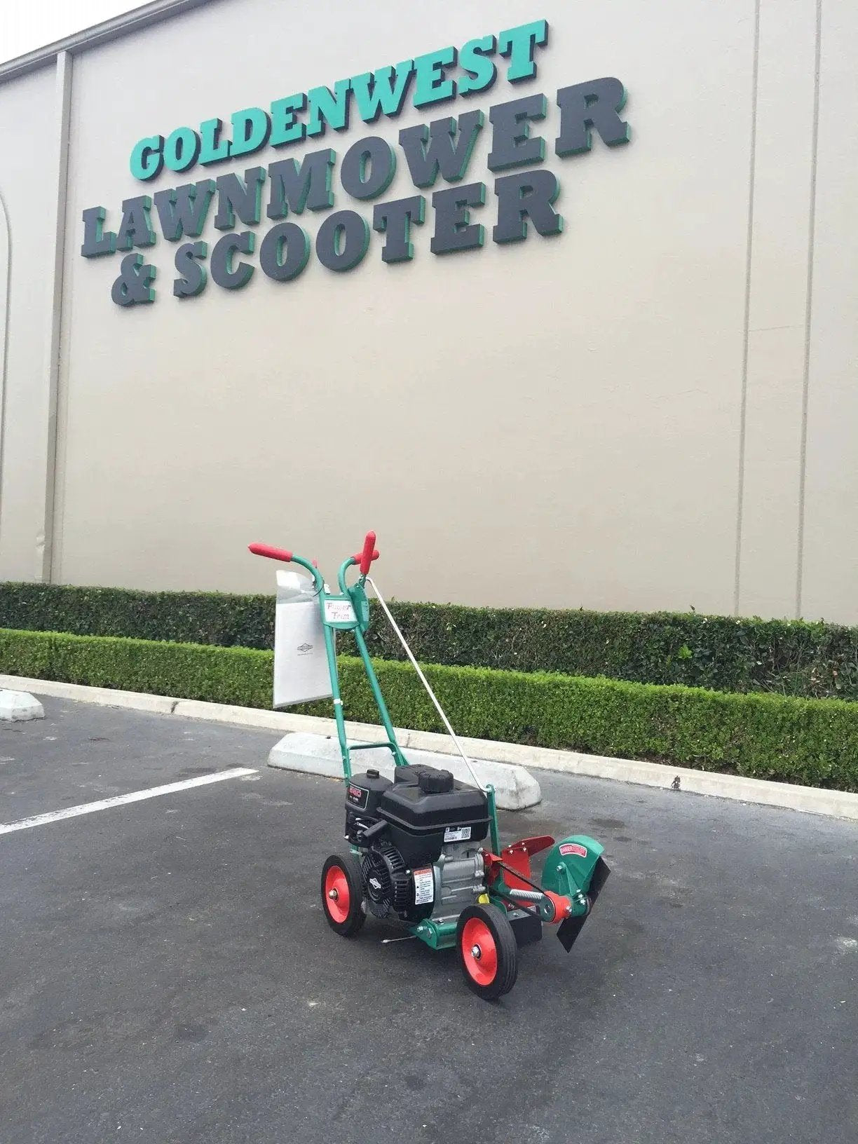 Power Trim Edger outside Goldenwest Lawn Mower & Scooter, featuring Original Shaft Bearing Assembly For Power Trim Edger Part 304 Made In USA
