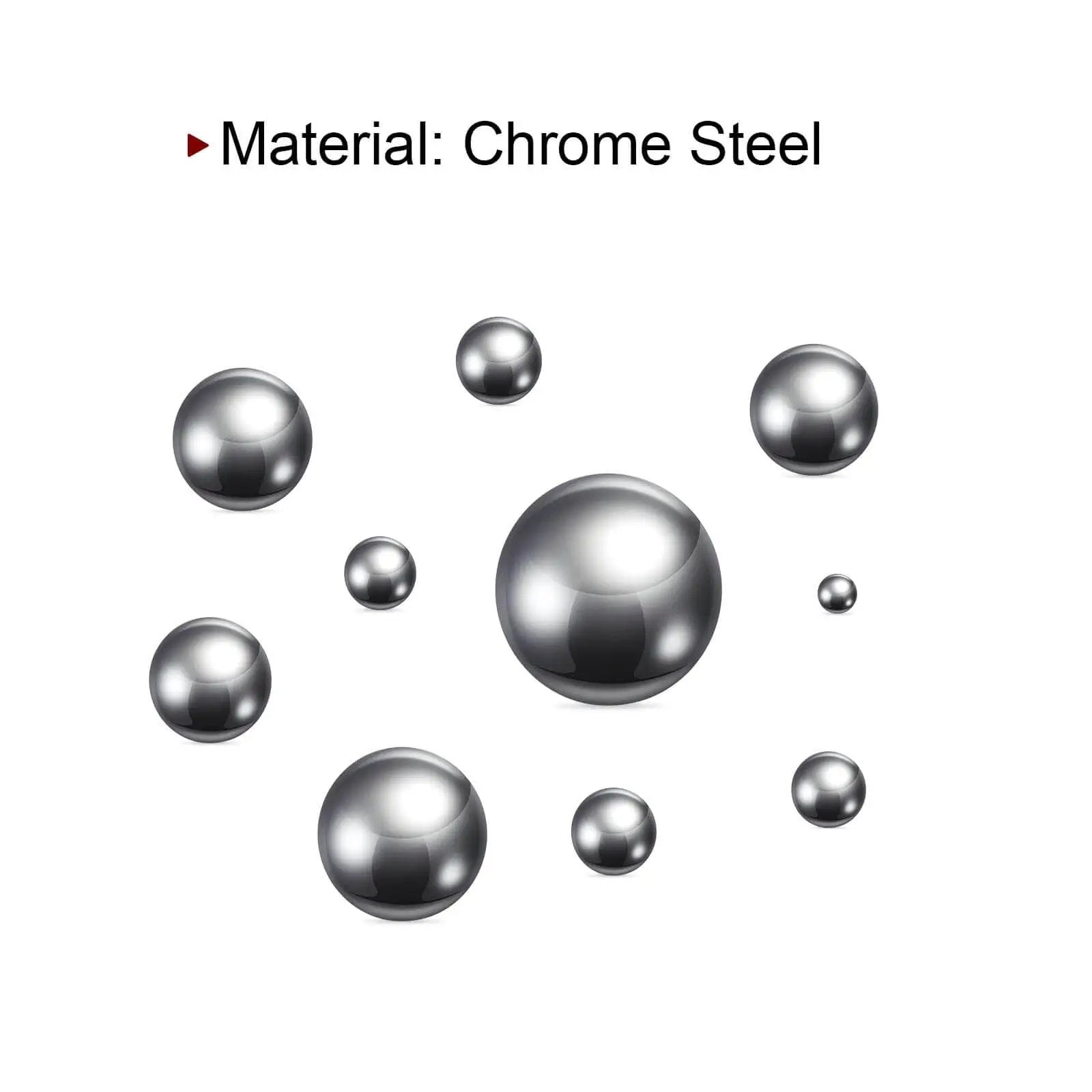 Top Notch 12 Pcs Precision Balls Nine Sixteenth Inch Diameter G10 Chrome Steel Bearing Balls floating on white background