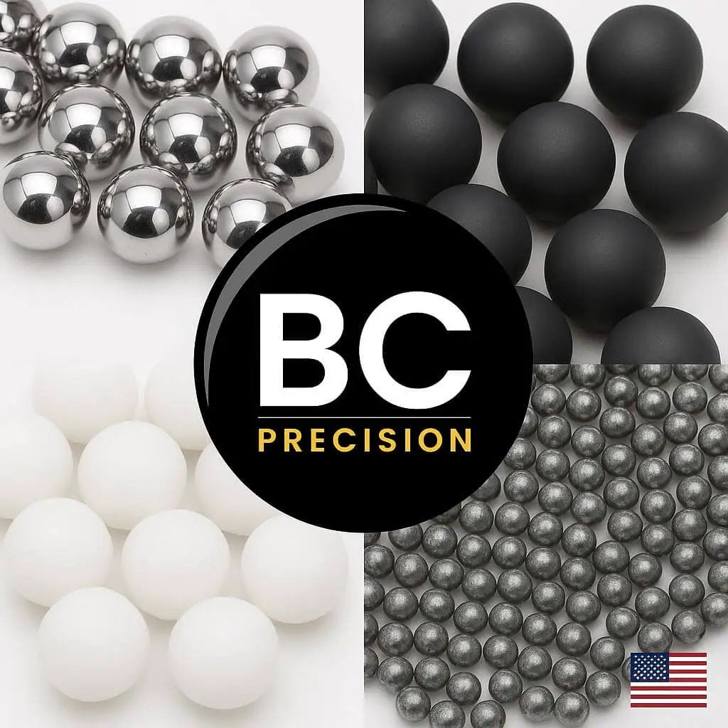 Four types of precision bearing balls including Two Pack One And One Quarter Inch Diameter 440 Stainless Steel Bearing Balls G25 Precision Grade.