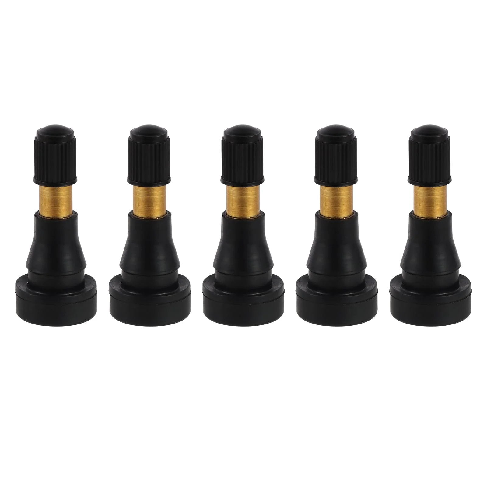 Premium TR600HP Snapin High Pressure Tire Valve Stems For 0.453 Inch Tubeless Rim Holes 1.71 Inch Length Brass And EPDM Rubber Ozone And Leak Tested Universal US Standard Fit Pack Of 5