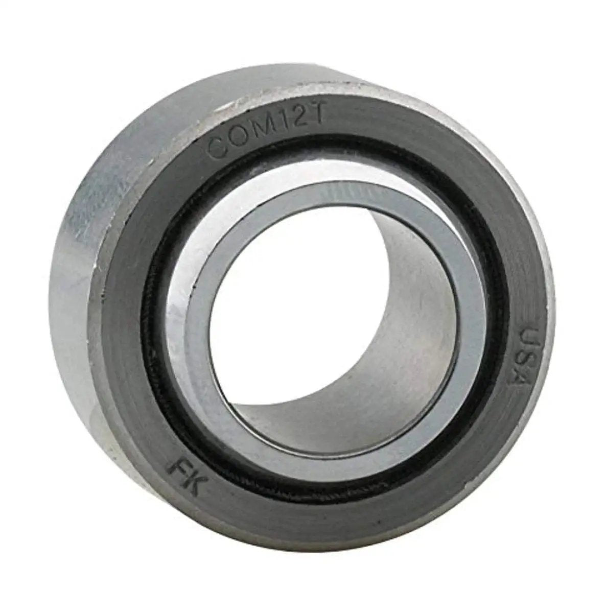 PTFE lined spherical rod end bearing delivers smooth, precise pivoting for linkage systems, 0.750 in ID, steel race visible