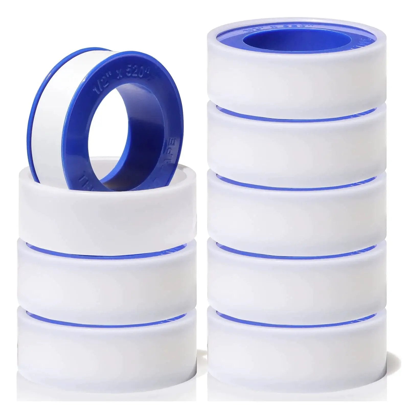 Thicker PTFE Teflon Plumbers Tape Half Inch By 520 Inches Pack Of 8 For Leak Proof Water Pipe Sealing, Heavy Duty Density MEBMIK