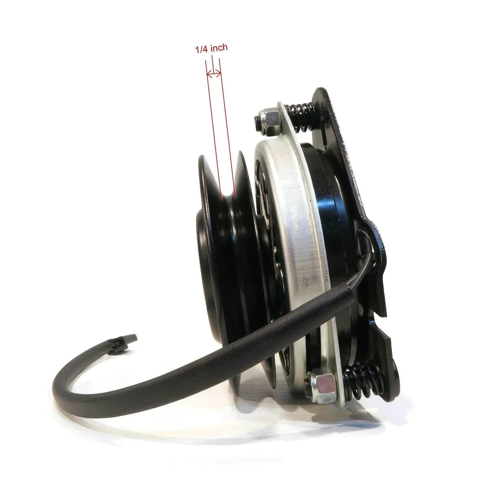 Side view of PTO Clutch Counter Clockwise (CCW) with 1" Crankshaft, 5 5/16" Pulley Diameter, showing structural details.