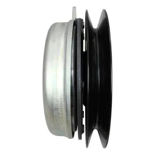 Side view of Replacement for Warner 5218-99 Next-Gen PTO Clutch, showing metal and black pulley components