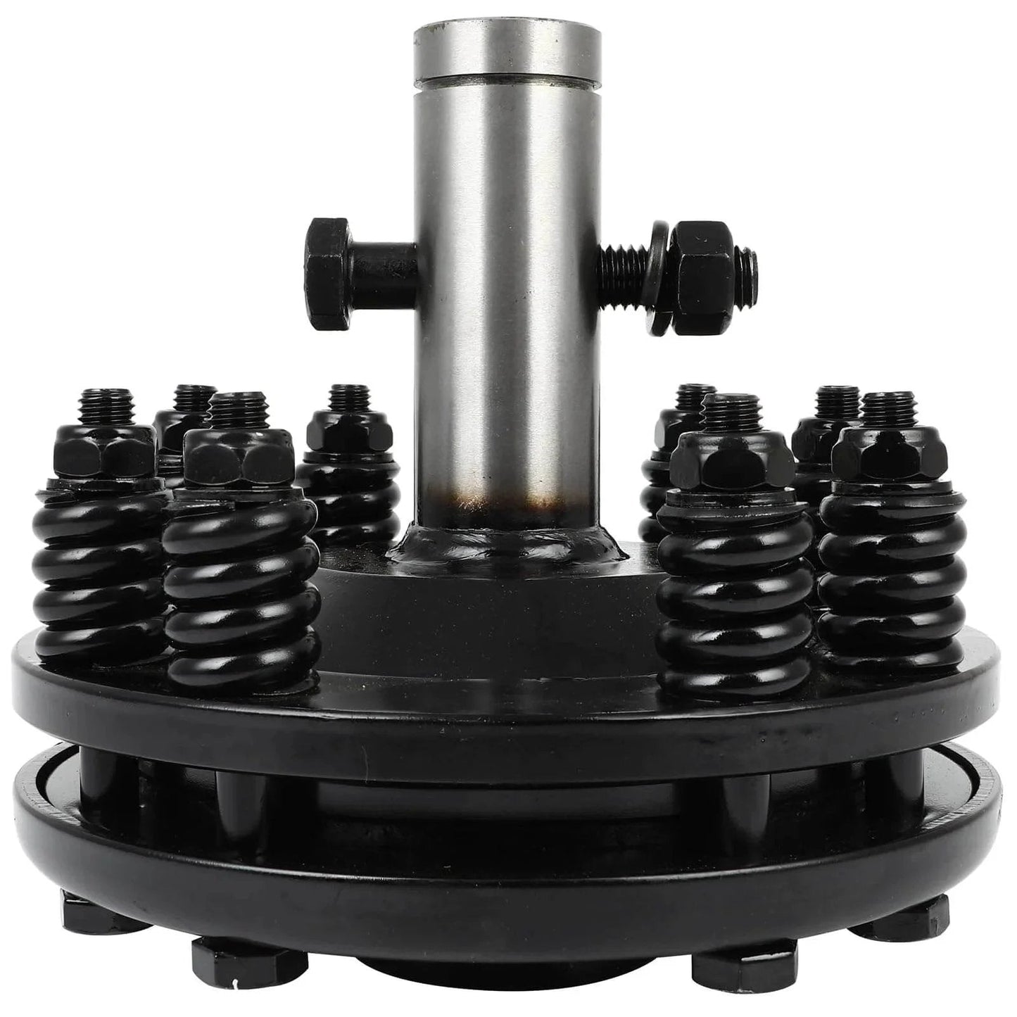 Front view of Black PTO Slip Clutch, ACZCR 1-3/8" Smooth Round Ends Slip Clutch with Adjustable Rotary Cutter for maximum torque 900Nm.