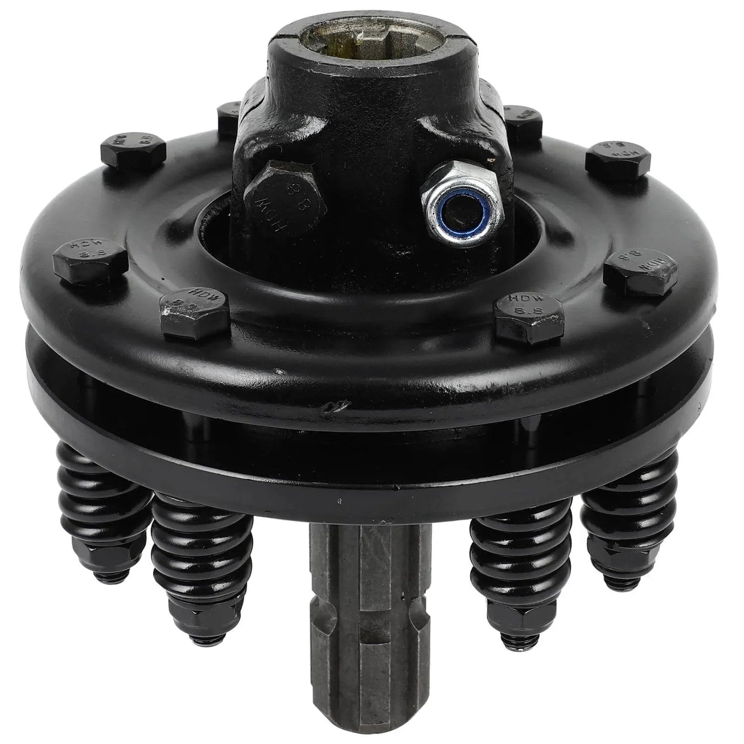 Black PTO Slip Clutch, ACZCR 1-3/8" 6 Splines Both Ends Slip Clutch, Adjustable Rotary Cutter Brush Hog Slip Friction Clutch for PTO Shaft Replacement Maximum Torque 900Nm.
