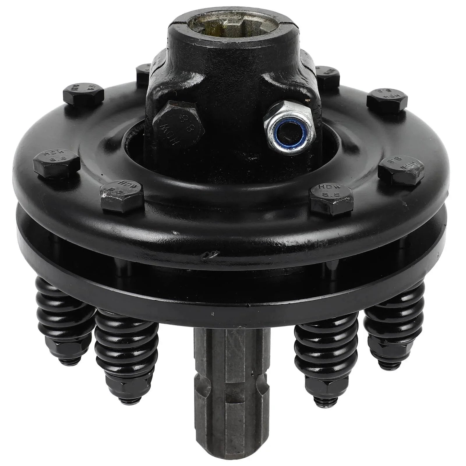 Black PTO Slip Clutch, ACZCR 1-3/8" 6 Splines Both Ends Slip Clutch, Adjustable Rotary Cutter Brush Hog Slip Friction Clutch for PTO Shaft Replacement Maximum Torque 900Nm.