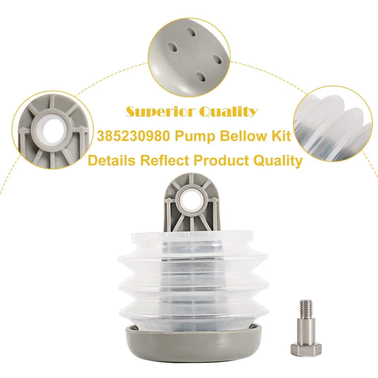 Pump Bellow Kit For Dometic Sealand Vacuum And Discharge Pumps VG4 VHT S J TW T Series Replacement 385230980 close-up view