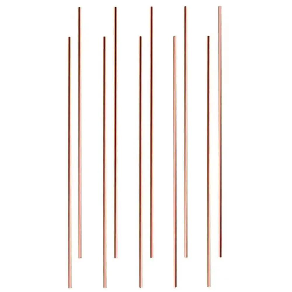 Pure Copper Round Rods Set 10 Piece 15.7 Inch Length 3mm Diameter 99.9 Percent Pure Copper for Grounding Gardening Crafts
