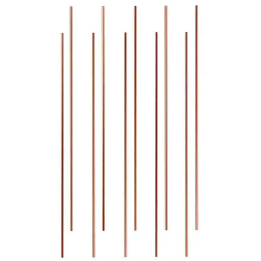 Pure Copper Round Rods Set 10 Piece 15.7 Inch Length 3mm Diameter 99.9 Percent Pure Copper for Grounding Gardening Crafts