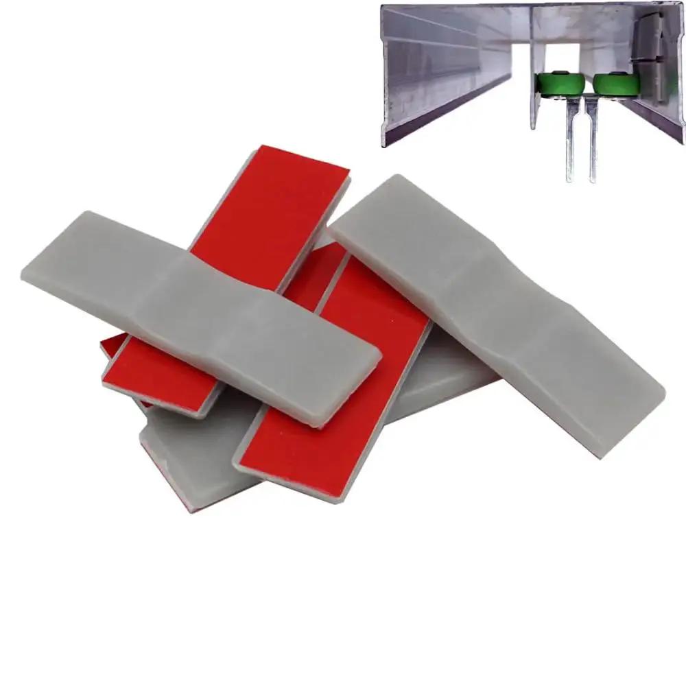 10 Pack Sliding Door Stopper Concave Locator Stick On Positioner Anti Collision Buffer Adapter For Wardrobe Upper Track Rail Roller