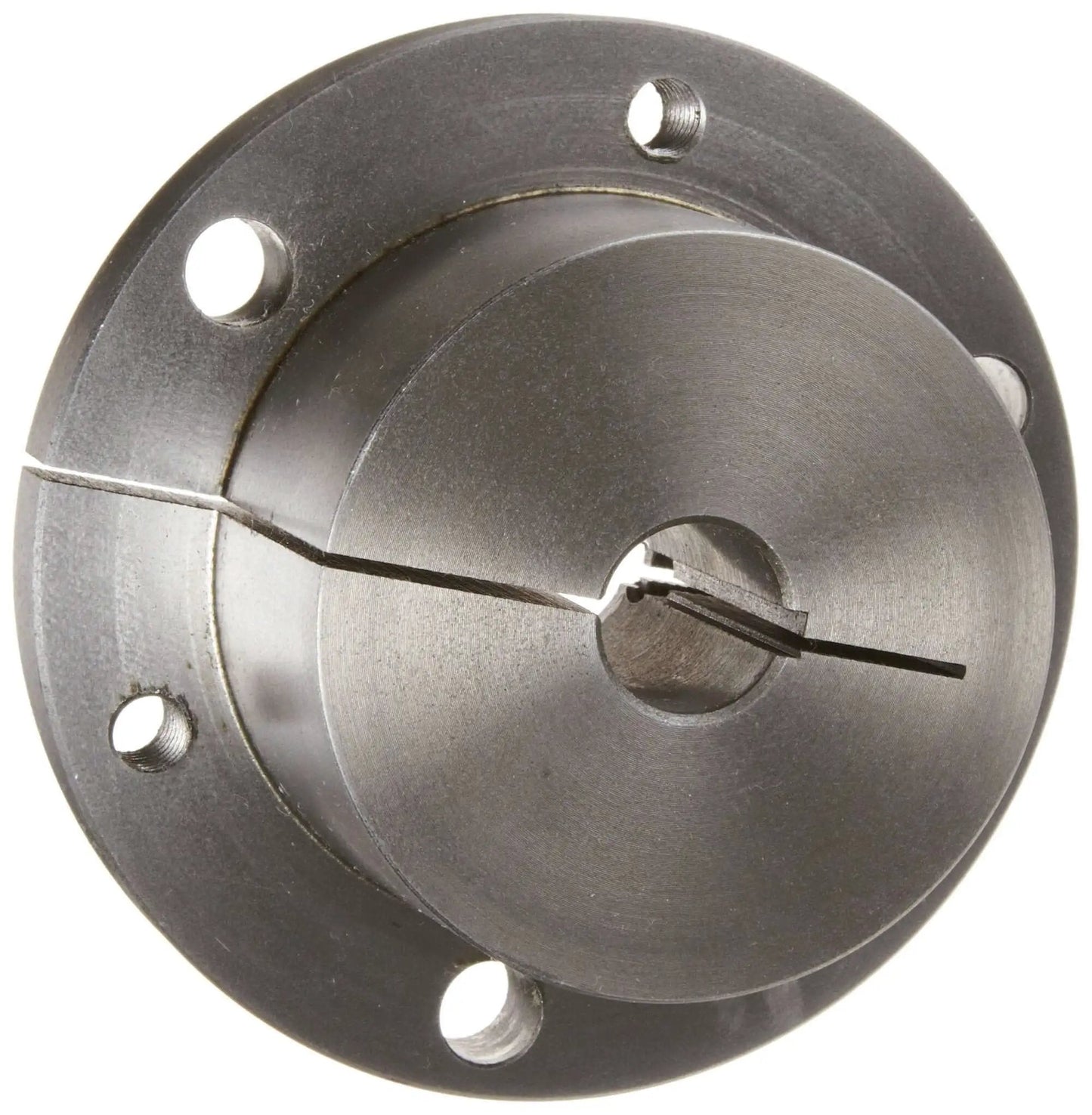 Sure-Grip SF278 Quick Disconnect Bushing for shaft mounting, cast iron, 2.875 inch bore, flanged design, visible shallow keyway.
