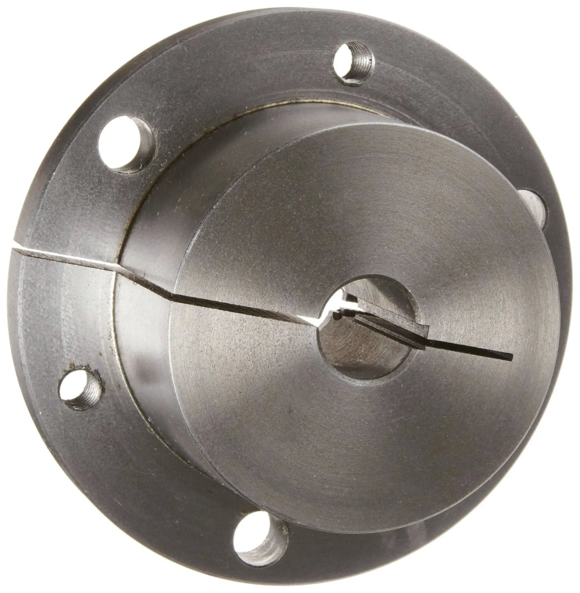 Sure-Grip SF278 Quick Disconnect Bushing for shaft mounting, cast iron, 2.875 inch bore, flanged design, visible shallow keyway.