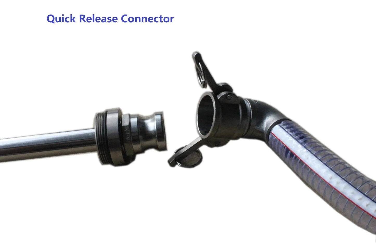Quick release connector of Oil Transfer Pump, Air Operated, Pneumatic, 55 Gallon Drum, 1.25 Inch ID, Teflon Packing.
