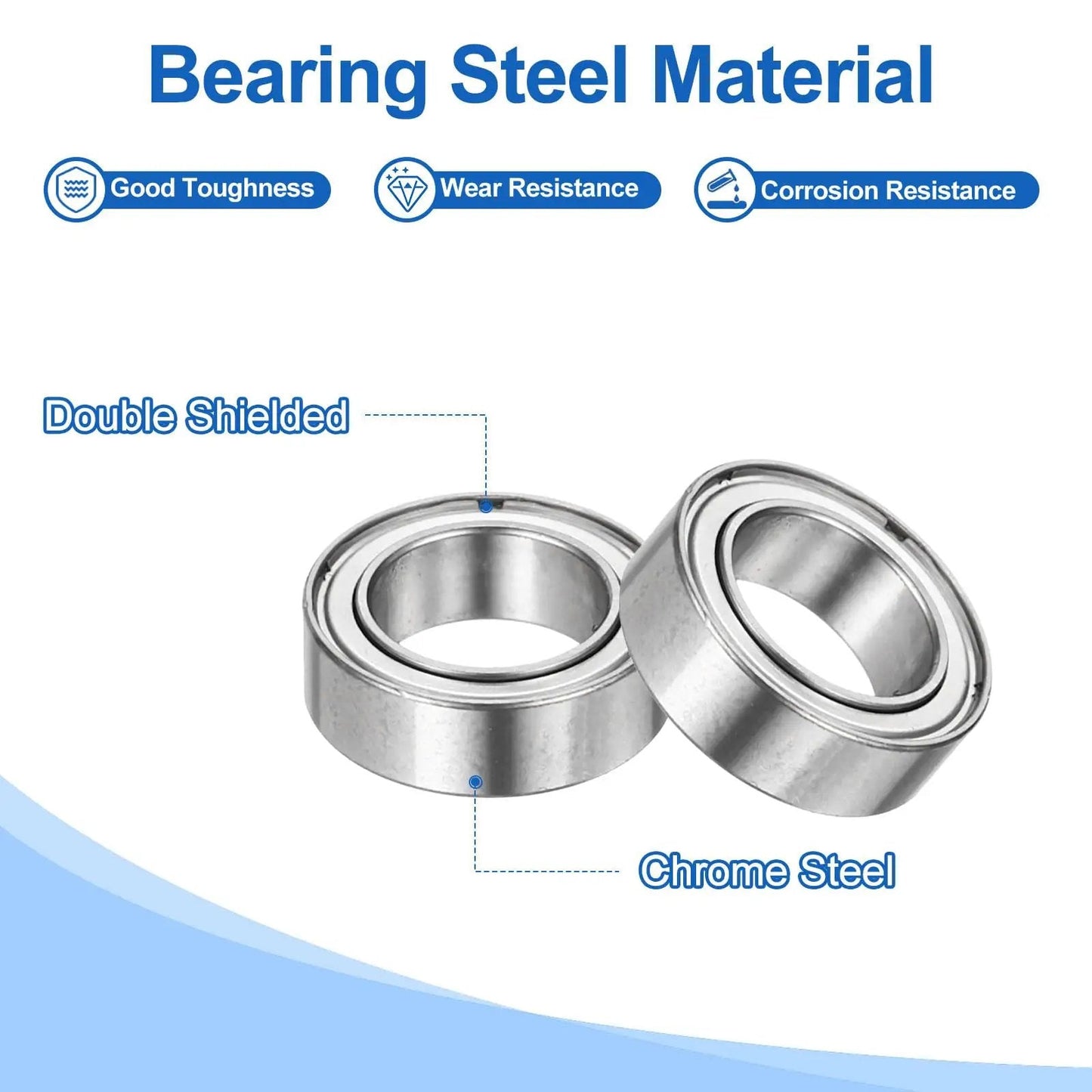 R1810ZZ Deep Groove Ball Bearings Double Shielded Chrome Steel with highlights of toughness and wear resistance
