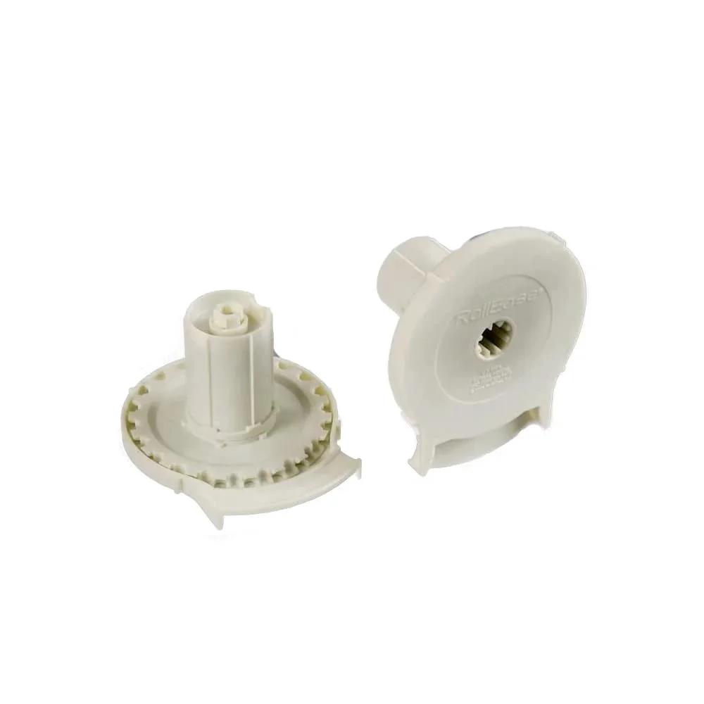 R24 Roller Shade Clutch for 1 1/2" Tube - Natural, front and back view of clutch, natural finish