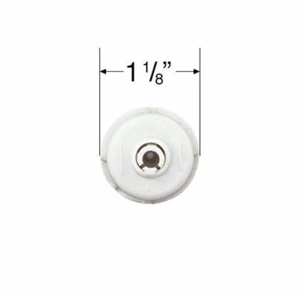 Front view of R3 Roller Shade Clutch for 1 1/8" Tube - Natural, for Roller Shades, showing size measurement 1 1/8 inches.