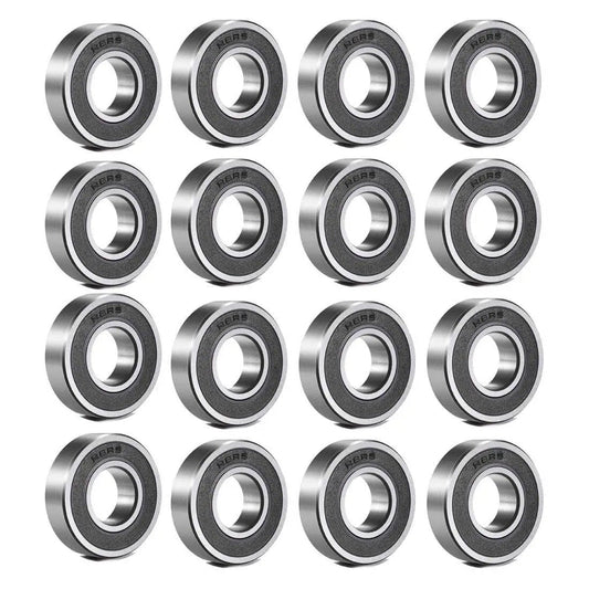 16-pack R8 2RS Deep Groove Ball Bearings With Double Rubber Seals And Bearing Steel for motors, wheels, home appliances.