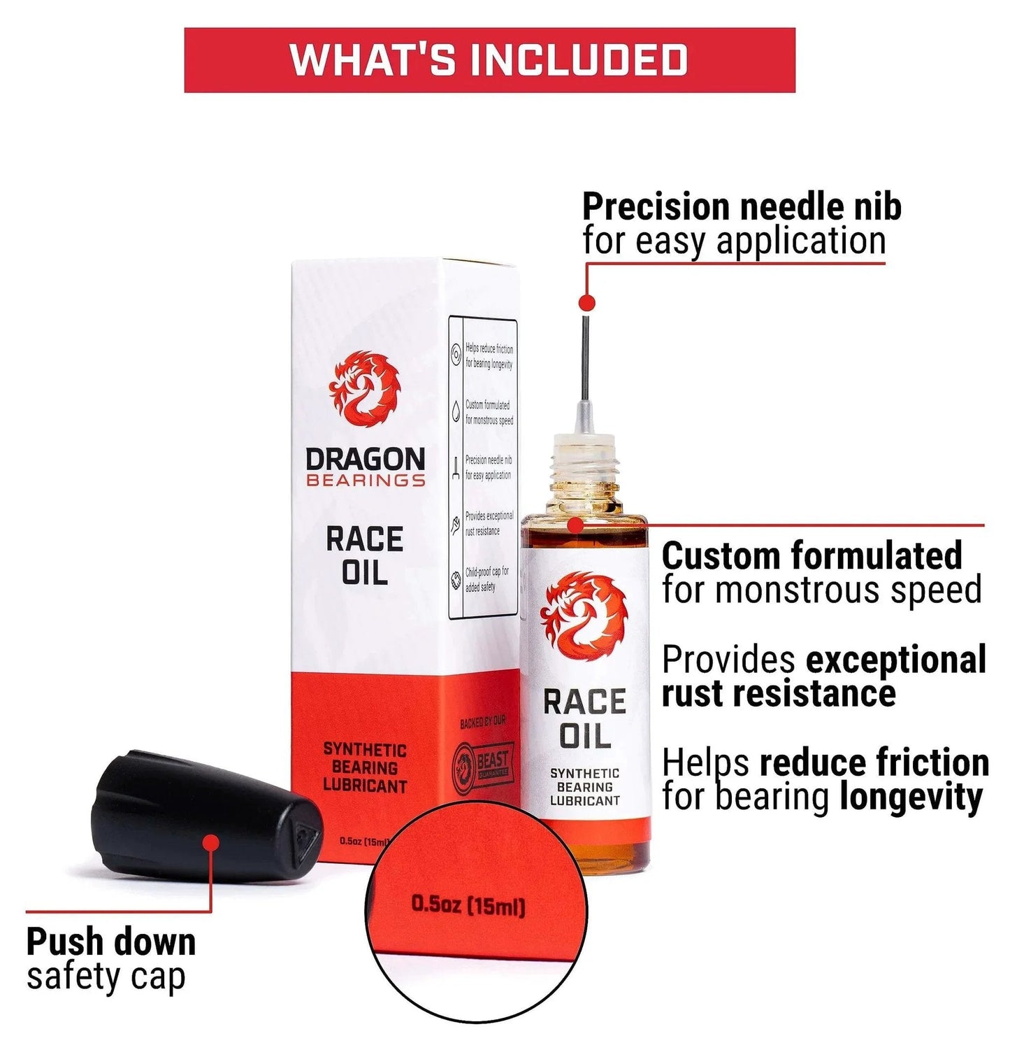 Race Oil Bearing Lube For Skateboards Longboard Bearings Inline Skates with needle applicator and rust-resistant formula