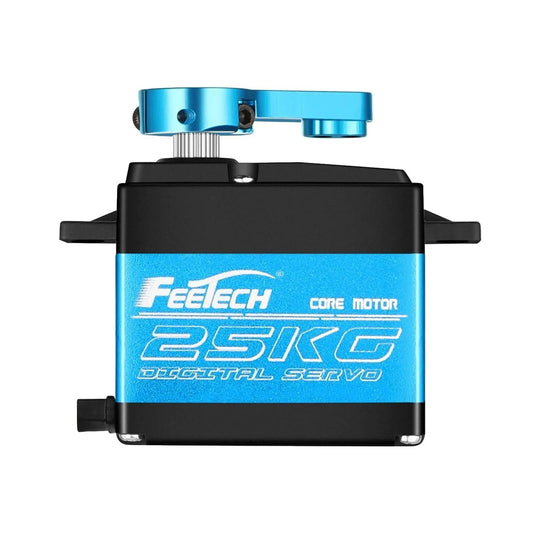 RC Servo 25KG Servo Motor 7.4V High Voltage High Torque Waterproof Full Metal Gear Digital Servo, Aluminum Case