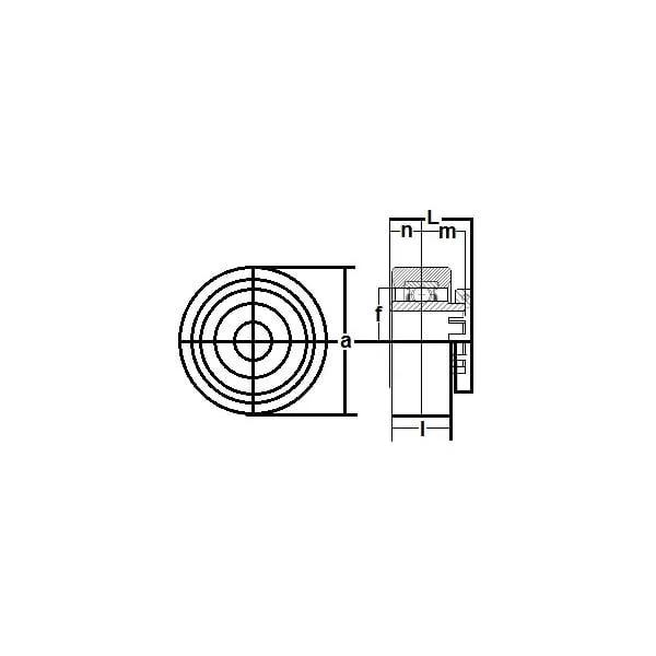 RCSM-16GRR Rubber Cartridge Wide Inner Ring 1 Inch Bearing