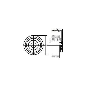 RCSM-16GRR Rubber Cartridge Wide Inner Ring 1 Inch Bearing