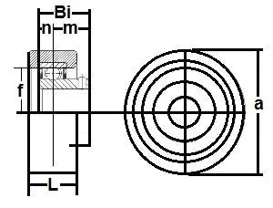 RCSM-20S Rubber Cartridge Narrow Inner Ring 1 1/4" Bearing