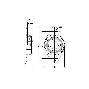 RCSMRFZ-16S Bearing Flange Insulated Pressed Steel 2 Bolt 1 Inch