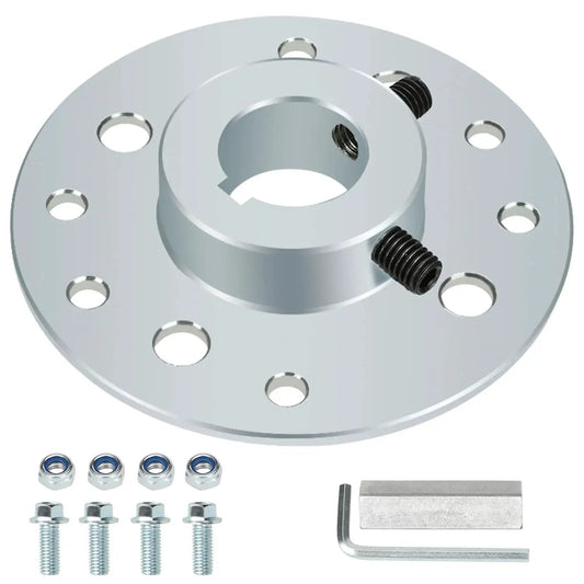 Rear Steel Sprocket Drum Brake Hub With One Inch Bore And One Quarter Inch Keyway Plus Hardware Kit For Predator 212cc And 196cc