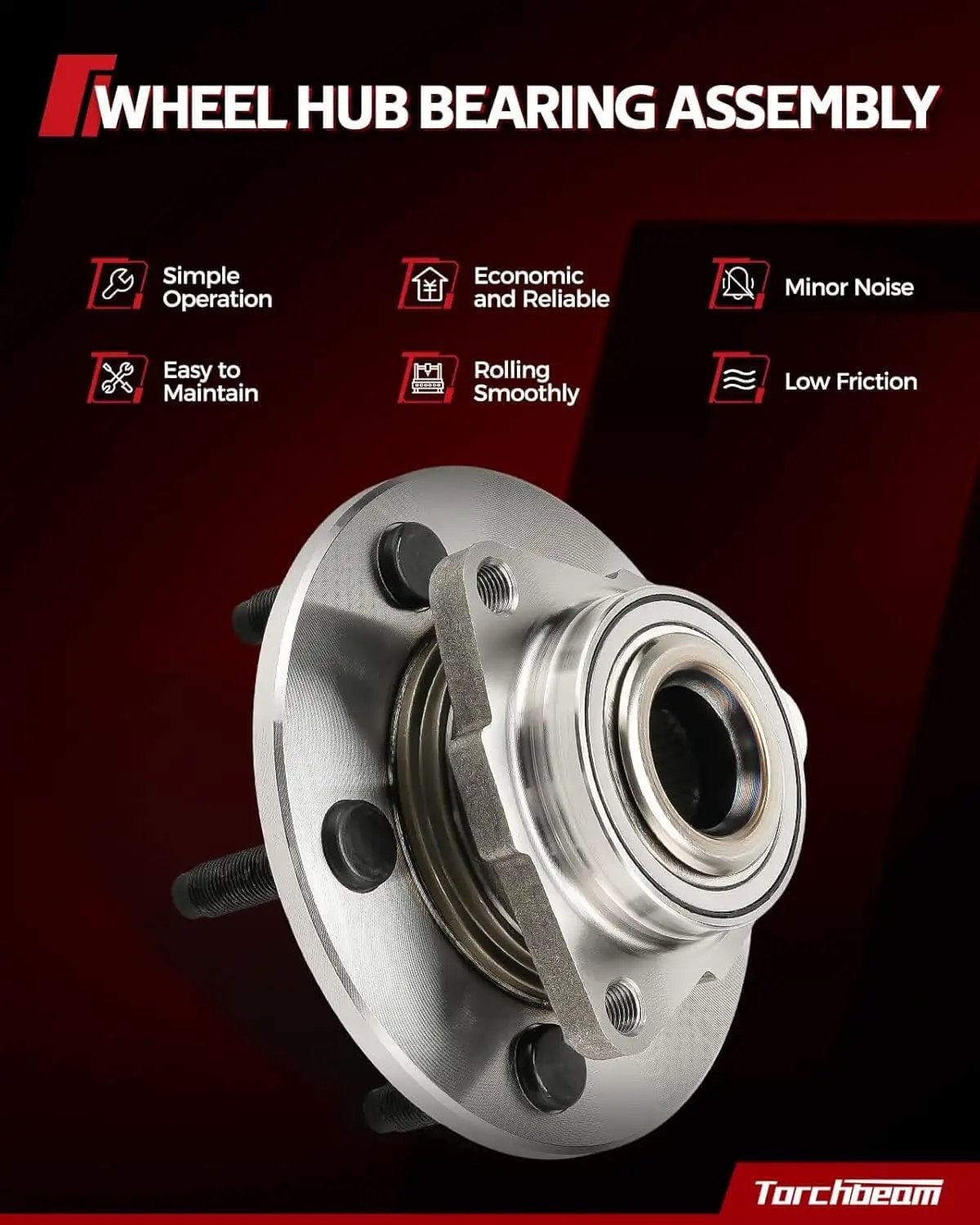 Two Pack Rear Wheel Bearing and Hub Assembly 512644 for 2018 to 2024 Toyota Camry showcasing features and reliability