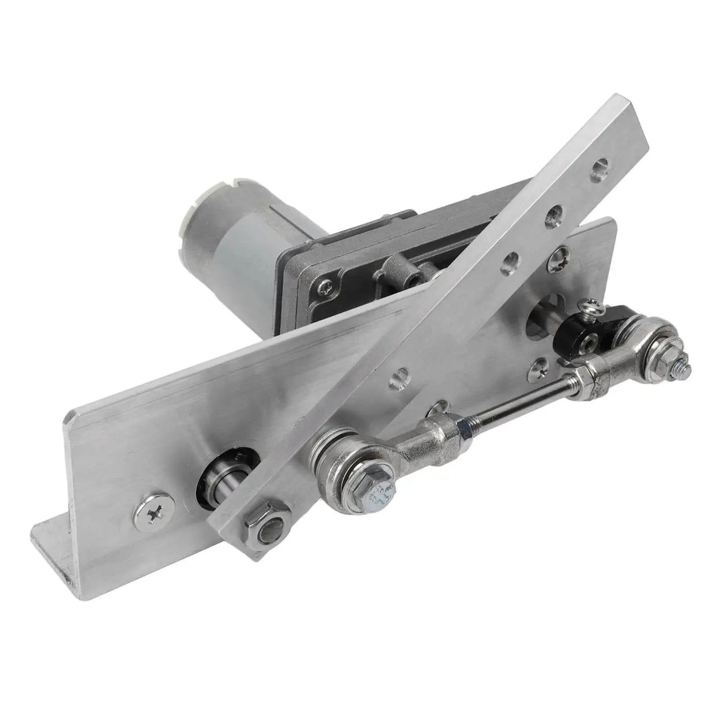 Reciprocating Linear Actuator With US Plug 100 To 240V Adjustable Speed 95 Times Per Minute Strong Power Cycling Motor Aluminum Alloy Body Easy Install Supports 10 To 130 Degree Range, side view, showing aluminum alloy construction