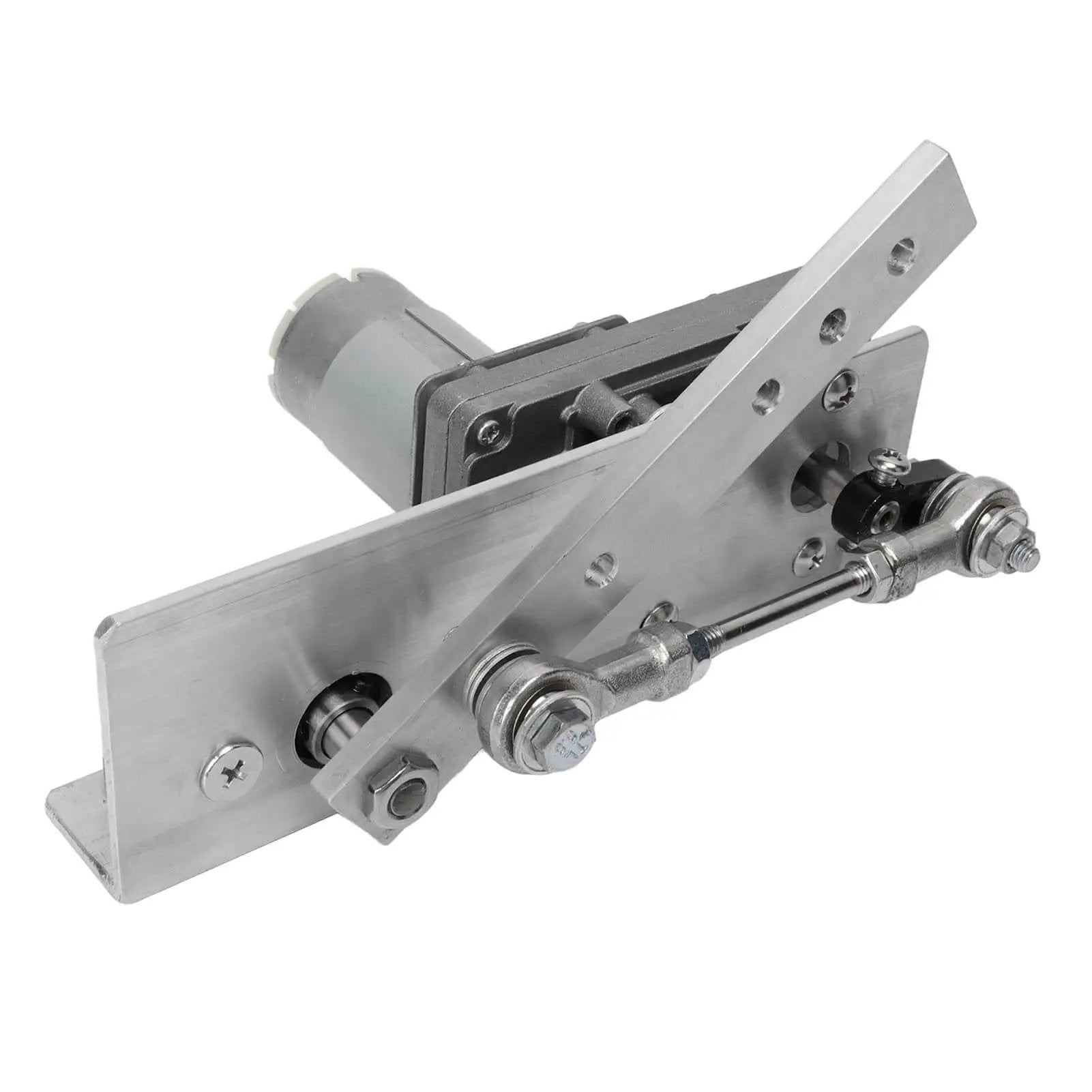 Reciprocating Linear Actuator With US Plug 100 To 240V Adjustable Speed 95 Times Per Minute Strong Power Cycling Motor Aluminum Alloy Body Easy Install Supports 10 To 130 Degree Range, side view, showing aluminum alloy construction