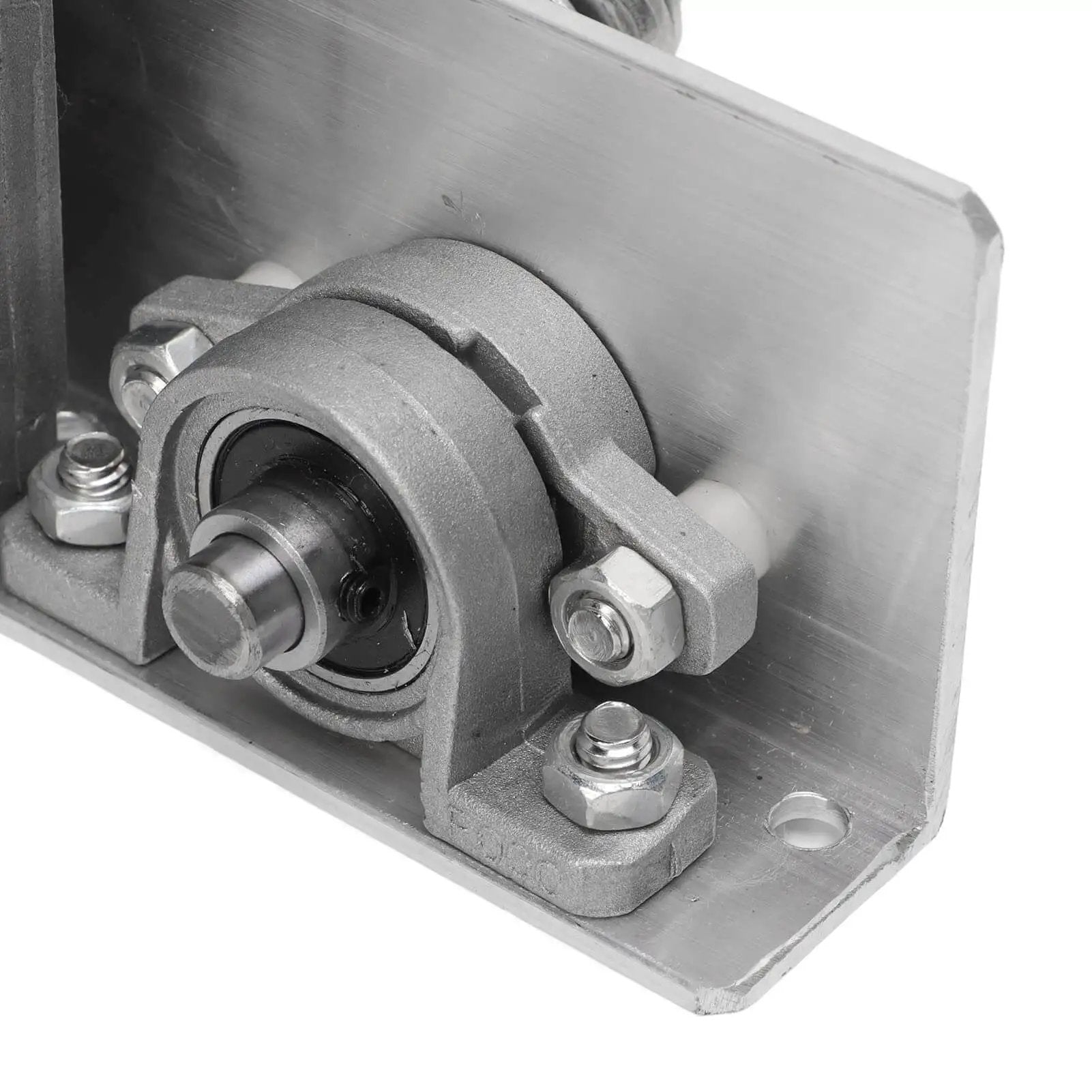 Close-up of reciprocating linear actuator with US plug, showing aluminum alloy body and components, supports 10 to 130 degree range