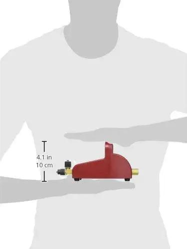 Powerful Air Operated Vacuum Pump For Automotive AC Systems ATD Tools 3410, side view with size comparison, 4.2 CFM at 90 PSI