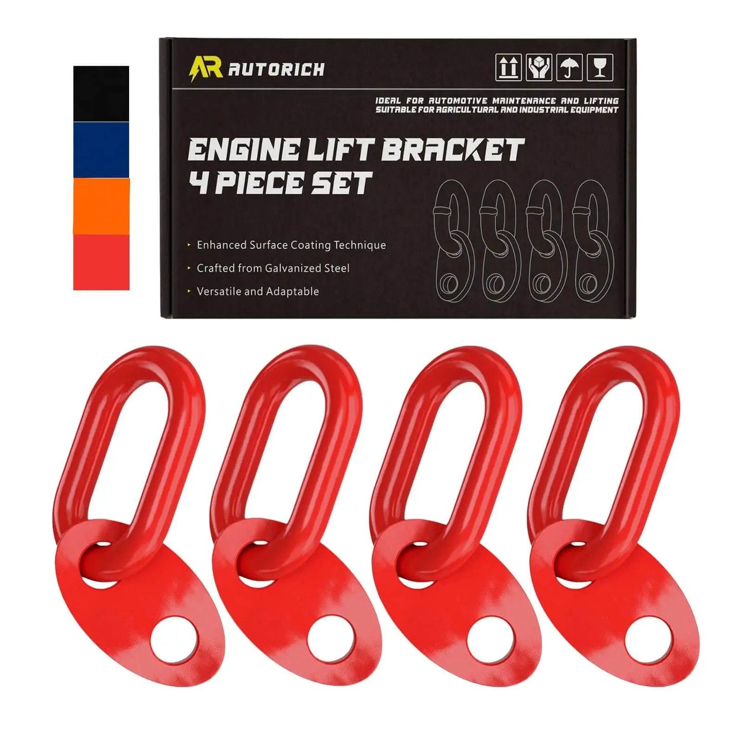 Four Heavy Duty Engine Lift Brackets With 5500 Lb Capacity For Auto Repair Rust Resistant Steel With Galvanized Finish