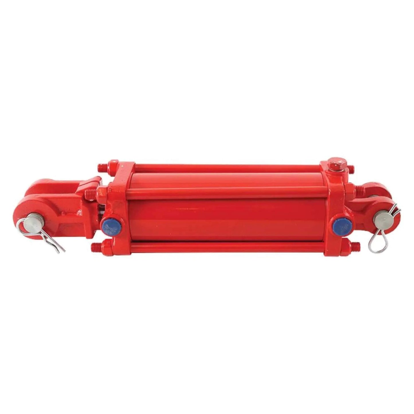 Heavy Duty Hydraulic Cylinder For Tractors 208DB Replacement 2 Inch Bore 8 Inch Stroke Double Acting Tie Rod Cylinder, side view.