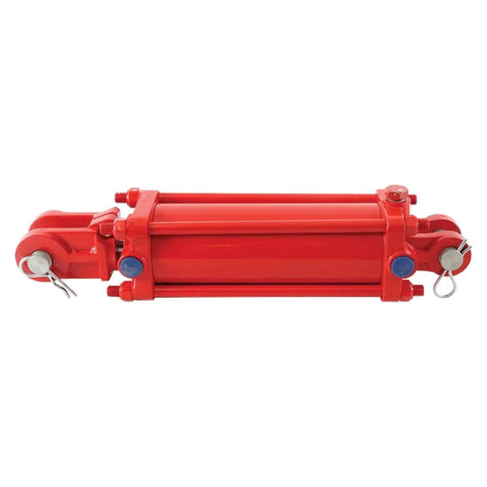 Heavy Duty Hydraulic Cylinder For Tractors 208DB Replacement 2 Inch Bore 8 Inch Stroke Double Acting Tie Rod Cylinder, side view.