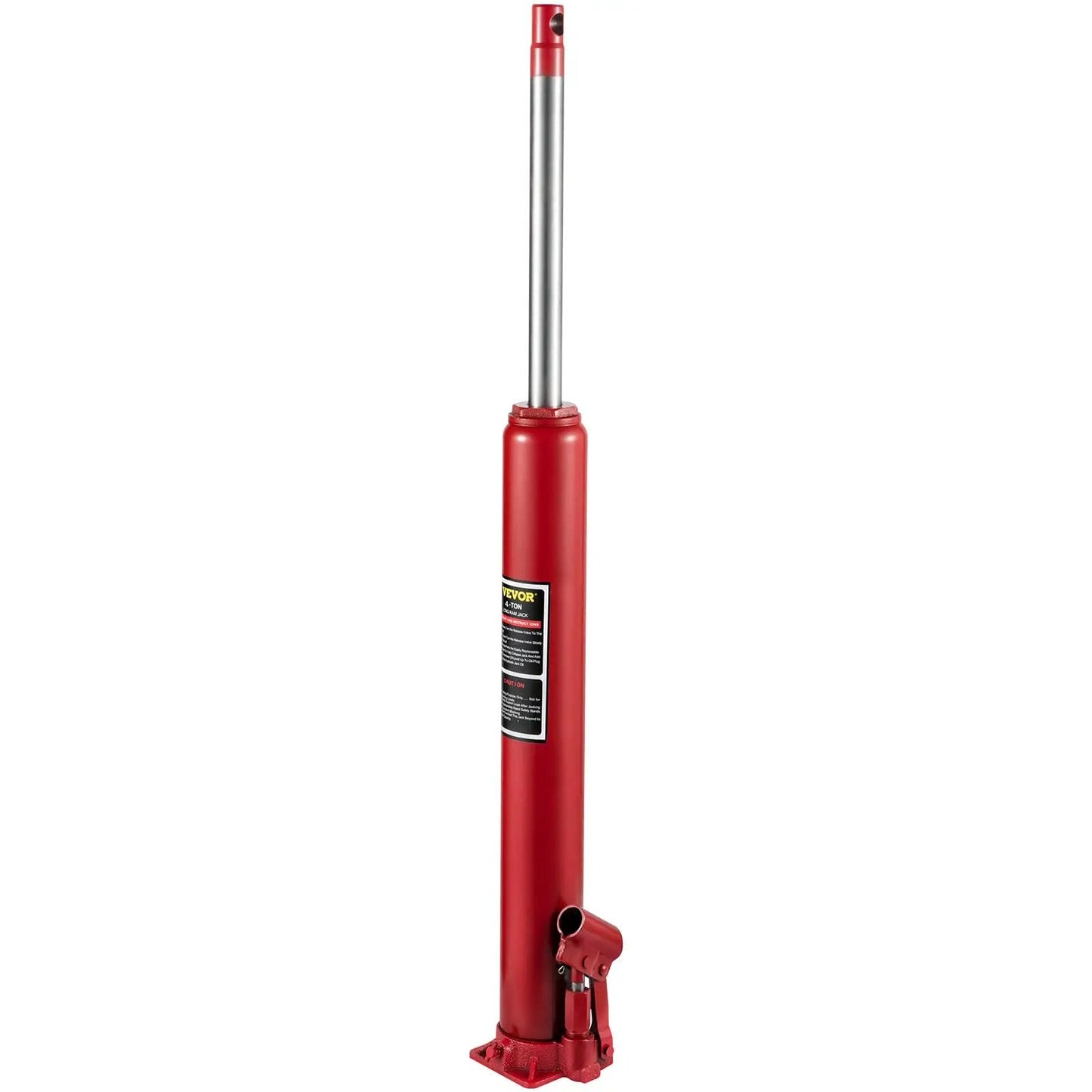 Heavy Duty 4 Ton Long Ram Hydraulic Jack With 8818 Lb Capacity For Engine Hoist And Garage Lifts, Manual Pump, Red