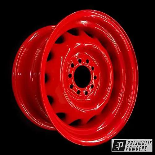 Astatic Red Solid Tone Polyester Powder Coating 1 LB High Gloss Finish For Automotive Metal Wheels And Parts Durable High Performance