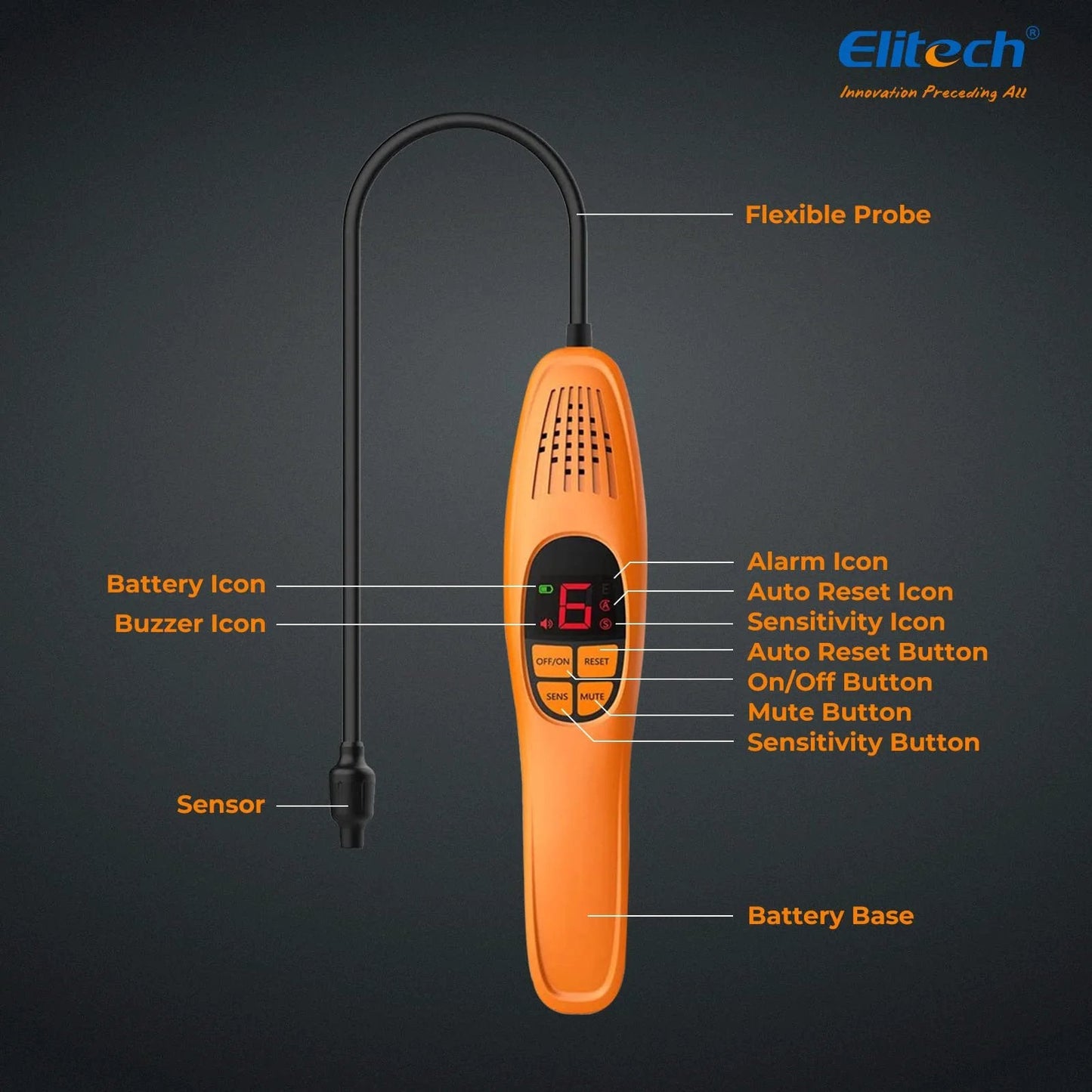 Top Pick Auto Refrigerant Leak Detector With Heated Diode Sensor For Car Air Conditioning Systems detecting R134A features flexible probe and digital display.