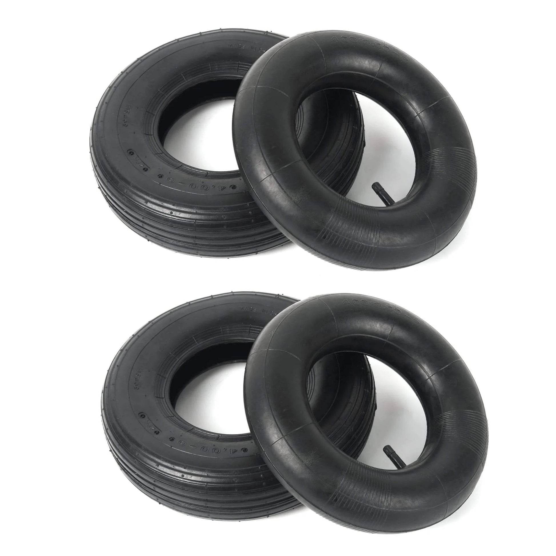 ✝️ (2 sets) 4.00-6 replacement pneumatic tires and inner tubes - universal fit 13” tires and tubes compatible with wheelbarrows