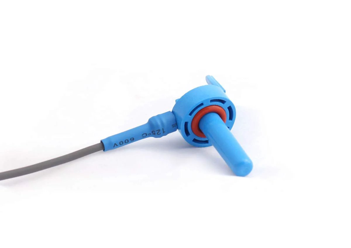 Water Air And Solar Temperature Sensor Replacement For Jandy And Zodiac AquaLink RS Compatible 7790 7791 7784 7786 7789 showing blue sensor with grey cord