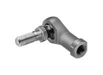 Right-hand threaded LHS16D L-ball single bearing with dust cover, M16 x 2 thread, 16 mm bore, die cast zinc housing, sealed ball assembly