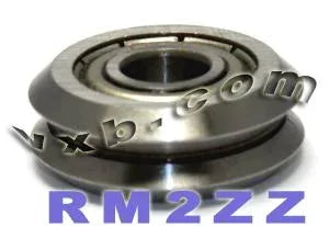 4-Pack RM2ZZ Shielded V-Groove Guide Bearings - 3/8" Diameter