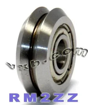 4-Pack RM2ZZ Shielded V-Groove Guide Bearings - 3/8" Diameter