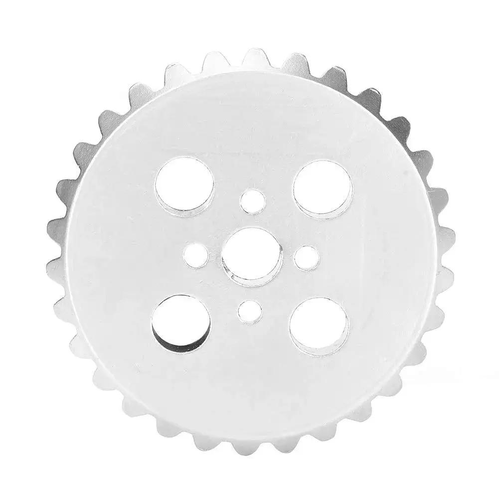 Beefy Bevel Gear Set For FRC Robots Zinc Alloy Aluminum Bearing 22mm, front view of zinc alloy gear with 30 teeth