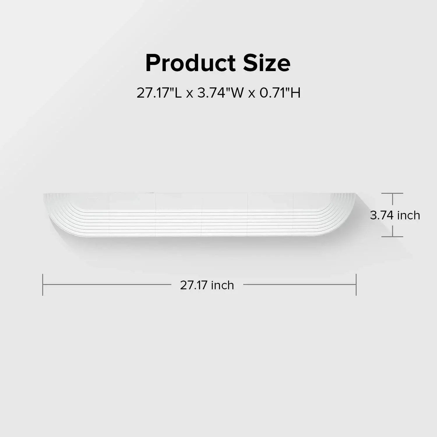 Top view of Threshold Strip For All Series Robot Vacuums Compatible With All Series Models, dimensions 27.17x3.74 inches.